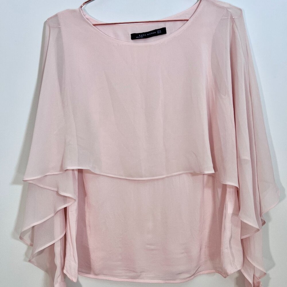 Zara Cape Blouse Size XS